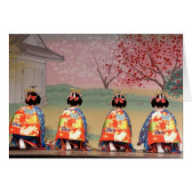 Geisha Row Greeting Card