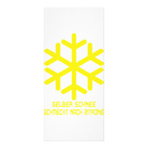 gelber Schnee Full Color Rack Card
