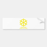 gelber schnee icon bumper stickers