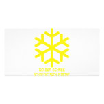 gelber schnee icon custom photo card