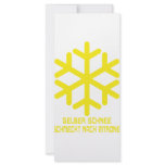 gelber schnee icon full color rack card