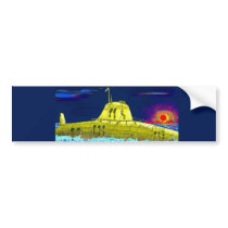 Gelbes Unterseeboot Autosticker