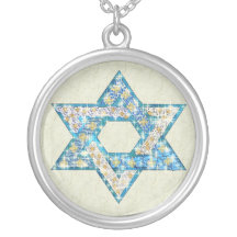 Gem decorated Star of David Necklaces