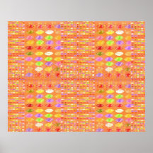 Gem n Jewel Studded Golden Energy Pattern Posters