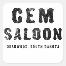 GEM SALOON SQUARE STICKERS