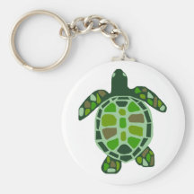 Gem sea turtle key chain