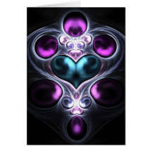 Gem Stone Heart Greeting Card