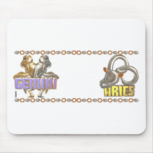 Gemini Aries zodiac Mousepad