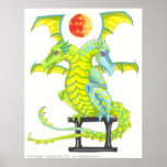 Gemini Dragon zodiac sign astrology fantasy art posters