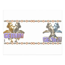 Gemini Gemini zodiac Post Card