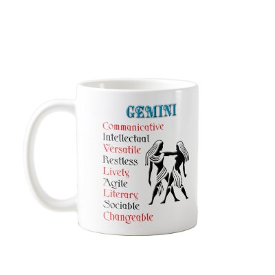 Gemini Horoscope Zodiac Sign Mug by all_items
