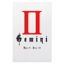 Gemini Mai 21 - June 20 Custom Stationery