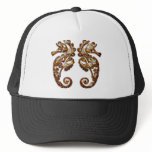 Gemini Metallic Tribal Seahorses