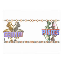 Gemini Pisces astrology mugmates cups Postcards