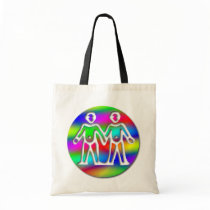 Gemini Rainbow Colour Twins Crafts and Cooking Canvas Bags