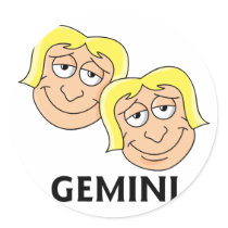Gemini Round Sticker