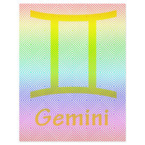 gemini yellow, spectral romb personalized flyer