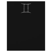 Gemini. Zodiac Astrology Sign. Black. Full Color Flyer