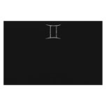 Gemini. Zodiac Astrology Sign. Black. Stationery Paper