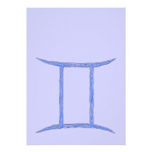 Gemini. Zodiac Astrology Sign. Custom Announcement