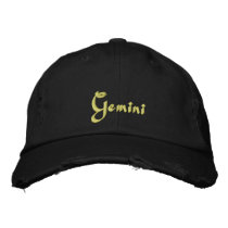 Gemini Zodiac Embroidered Cap / Hat