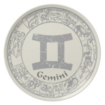 Gemini Zodiac sign vintage Dinner Plates