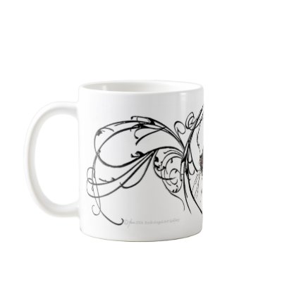 Gems Black Butterfly Coffee Mugs by Rockangel1