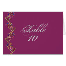Gems Wedding Seating Card
