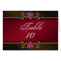 Gems Wedding Seating Card