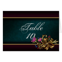 Gems Wedding Seating Card