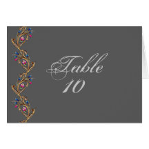 Gems Wedding Seating Card