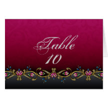 Gems Wedding Seating Card