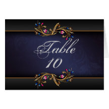Gems Wedding Seating Card