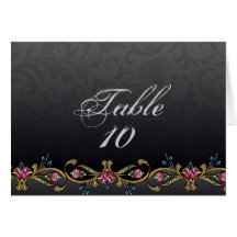 Gems Wedding Seating Card