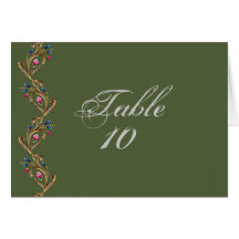 Gems Wedding Seating Card