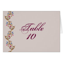 Gems Wedding Seating Card