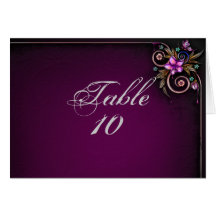 Gems Wedding Seating Card