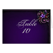 Gems Wedding Seating Card