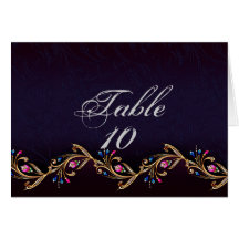 Gems Wedding Seating Card