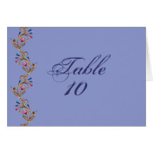 Gems Wedding Seating Card