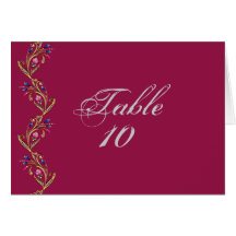 Gems Wedding Seating Card