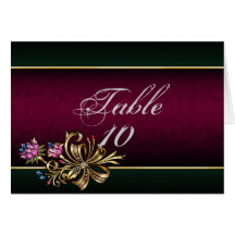 Gems Wedding Seating Card
