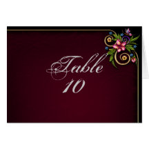 Gems Wedding Seating Card
