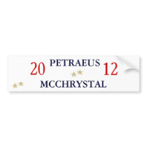 Gen. Petraeus and Gen. McChrystal for President Bumper Stickers