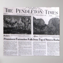Gendarme falls at Seneca Rocks, West Virginia Print