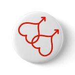 Gender Hearts Intertwined Pinback Buttons