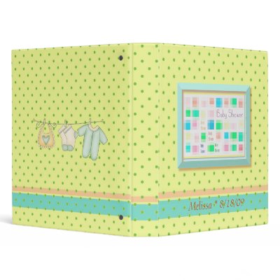 "Gender Neutral Baby Shower Album- Custom" Binder by TheBabyShoppe