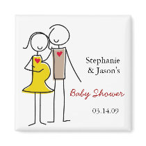Gender Neutral Coed Baby Shower Magnets