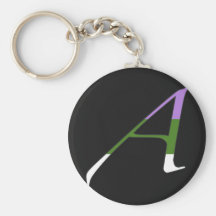 Gender Queer Pride "Scarlet" Letter A Keychains