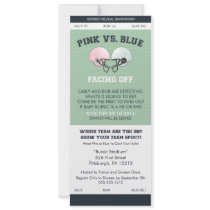 Gender Reveal Football Ticket Baby Shower Invitati Personalized Announcement